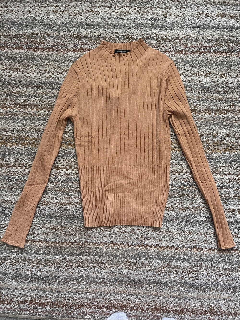 Banana Republic Camel Ribbed Turtleneck Sweater